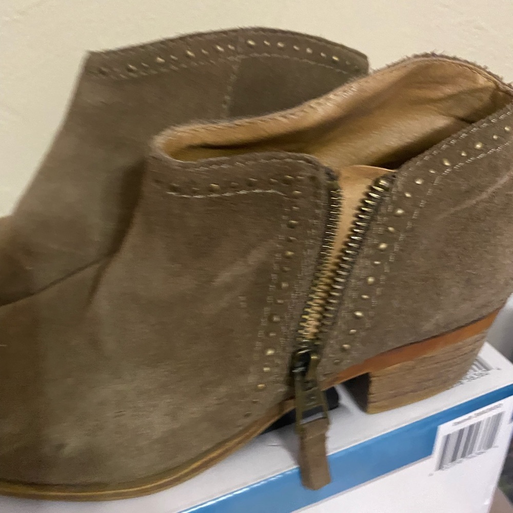 Booties ankle booties brown suede